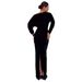 Women's Velvet Long Sleeved Bodycon Dress Elegant Slimming Cross Border European American Style Autumn/Winter Fashionable Sexy_ecoleips.com