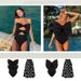 Women's Clothing One-Piece Swimsuit With Polka Dot Skirt And Butterfly Knot Two-Piece Set_ecoleips.com