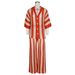 Women's clothing sexy ladies V-neck hollow striped lapel knitted wide pants suit_ecoleips.com
