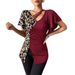 European American Cross-border And 2026 New Popular Leopard Print Asymmetrical Collar Butterfly Sleeve_ecoleips.com