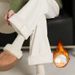 White Narrow Wide-leg Jeans Women, Fleece-lined, High-waisted, Slimming, New Autumn/winter 2025 Model, Straight Pants_ecoleips.com