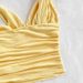 2025 New Summer Cross-Border Fashion Women's Clothing European And American Sexy V-Neck Ruched Slim-Fit Camisole_ecoleips.com