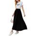 Aria Basics Aria Basics 2025 New Cross-Border European American Women's Clothing: Long Casual A-line Skirt With Wide Hem And Pleated_ecoleips.com