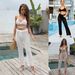 Women's Clothing Hollow Bikini Top Trousers Sexy Strap Suit Two Piece Suit_ecoleips.com