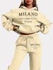 Milano plus Size Velvet Sweatshirt Set European And American Trendy Large Hoodie And Pants Set Ready to Ship Same Day_ecoleips.com