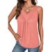 European And American Clothing 2026 Summer New Solid Color V-neck Sleeveless Top Women's Casual Loose Vest_ecoleips.com