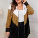 Stylish Striped Loose Cardigan Jacket – Color Block Casual Open Front Coat, Lightweight & Comfortable For Women_ecoleips.com