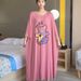 plus Size Extra Long Sleep Dress Women's Thin Short Sleeve Loose Home Clothes Korean Style Round Neck Home Comfortable Sleepwear_ecoleips.com