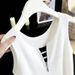 Women's Clothing Summer Knitted Camisole Faux Two Piece Zipper Sleeveless Vest Top Real Photos_ecoleips.com