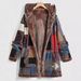 Winter Women's Cotton Linen Hooded Sweatshirt Warm Plush Coat Printed Design Casual Fashion Normcore/Minimalist_ecoleips.com