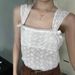 Youthful Sweet Gentle Jacquard Inner Top Bow Tie Fitted Camisole Side Zipper Women's Clothing Tops_ecoleips.com