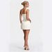 New Square Neck Sleeveless Dress – High Waist Wrap Detail Bodycon Mini Dress With 3D Pleats (White/Brown/Red, S-XL)_ecoleips.com