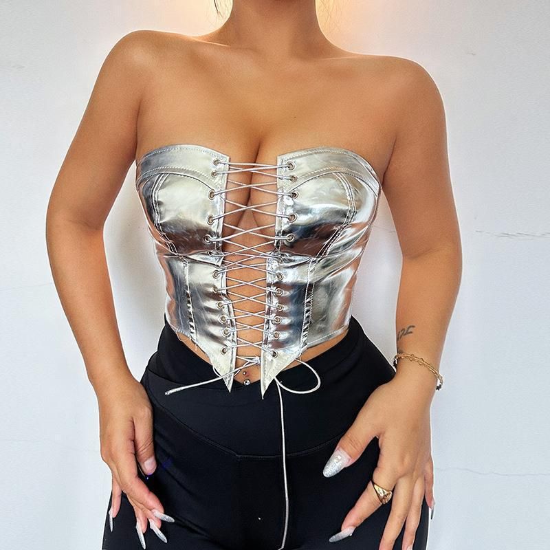 Women's Clothing Women's Trendy Tie Front Cardigan Slimming Vest Top Sexy Waist Cinching Hot Girl Clothing For Formal & Casual_ecoleips.com
