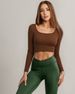 Women's Wide Collar Thread Sportswear Long Sleeved Yoga Top Internet Celebrity Style High Elastic Autumn Winter Jacket Sexy_ecoleips.com