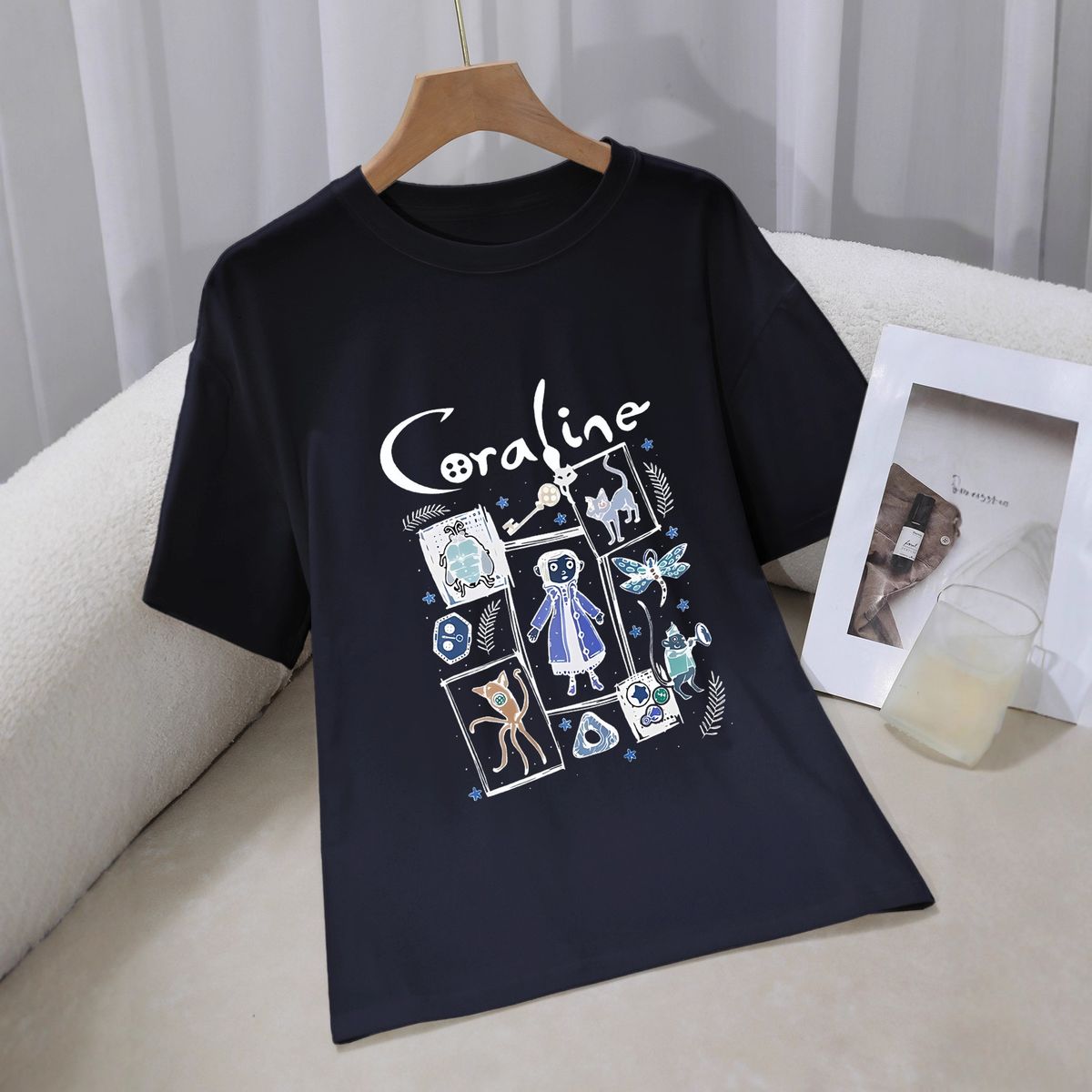 Women's Casual Round Neck Short Sleeve T-Shirt Multi-Color American Style Simple Fashionable Sports Top Solid Printed Loose Fit_ecoleips.com