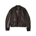 Aria Basics No Returns Or Exchanges, Baseball Collar Short Leather With Cotton Lining, Women's High-end American Retro Biker Jacket,_ecoleips.com