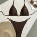 Women's Clothing Bikini Metal Ring Fine Flash Advanced Sexy Split Swimsuit_ecoleips.com