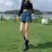 High Waist Wide Leg Washed Jeans For Women Summer New Design Loose Fashion Slimming Versatile Outerwear Shorts_ecoleips.com