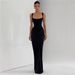 2026 Cross-Border European And American Style Spring New Solid Color Sexy Fashion Sleeveless Slim Fit Ruched Square Neck_ecoleips.com