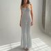 Talenza Fashion Glitter Long Dress Summer Sexy See Through Sleeveless Beach Vacation Dress 2025 Women New Party Evening Dresses_ecoleips.com