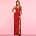 Women's Clothing Wear Celebrity Sexy Sequined Backless Dress Slim Slit Dress Long Skirt_ecoleips.com