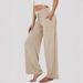 High Waisted Straight Leg Women's Pants European American Style Autumn Winter Wide Leg Casual Trousers for Sports Yoga_ecoleips.com