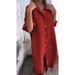 Women's Clothing Spring And Summer Loose Casual Mid Sleeve Cotton And Linen Shirt Dress For Women_ecoleips.com