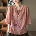 Spring/Summer Classic Ethnic-Style Retro Garment With Heavy-Duty Embroidery, Made From Cotton And Linen; Features A Comf_ecoleips.com