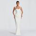 European And American Style Women's Casual Sleeve Fishbone Pure Desire Strap Long Slim Solid Color Bodycon Dress_ecoleips.com