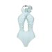 Women's Clothing Fashion One Piece 3D Floral Halter Neck Bikini, Sunscreen Beach Dress Hot Spring Swimsuit_ecoleips.com