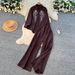 Fashionable Women's Casual Autumn Outfit Set - Loose Fit Rhinestone Long Sleeve Shirt & High Waist Wide Leg Pants_ecoleips.com
