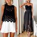 Women's Sleeveless Lace Fringe Two-Piece Set – INS Style Loose Vacation Skirt Outfit, Comfortable Summer Casual Dress_ecoleips.com