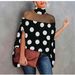 Women's Clothing Off-Shoulder Cape Style Batwing Top Loose Fit Casual Elegant Fashion T-Shirt For All Seasons_ecoleips.com