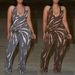 Women's Clothing Elegant Sexy Slim Fit Elastic Backless Tassel Print Halter Neck Strappy Flared Jumpsuit_ecoleips.com
