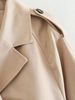Women’s Clothing Lace Up Two Button V Neck British Style Loose Top Short Cut Long Sleeved Windbreaker Fashionable And Versatile_ecoleips.com