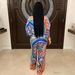 Women's Clothing Off-Shoulder Crop Top Lantern Sleeve Printed Pants Set YW0863_ecoleips.com
