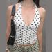 Women's Pure Polka Dot Halter Top Sexy Tie-Up Slimming Summer Tank Top Polyester Spring/Autumn_ecoleips.com