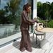 Women's Loose Long Sleeved Shirt And Trousers Suit Casual Style Spring Summer Outfit_ecoleips.com