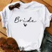 Women Cotton T Shirt Team Bride Bachelorette Party Shower Hen Party Bridesmaid Print T-Shirt 2024 Girls Wedding Female Tops_ecoleips.com