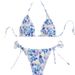 Women's Clothing Floral Small Fresh Color Printing Pleated Bikini Steel Support Small Chest Gathered Hot Spring Seaside Holiday Swimsuit Women_ecoleips.com