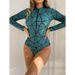 Aria Basics 2025 New Cross-Border Long-Sleeve One-Piece Swimsuit For Women, Swimwear, Diving Suit, Wholesale HL2405_ecoleips.com