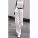 Suitable For All Seasons 2024 Spring Summer New Linen Wide Leg Women Loose Fit Slimming Casual Draped Straight Pants Long Trousers_ecoleips.com