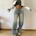 High Waisted Wide Leg Jeans for Women European American Style Retro Washed Straight Leg Loose Fit Slimming Floor Length Sexy Denim Trousers_ecoleips.com