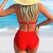 Sexy Bikini Set Summer Fashion Polka Dot And Colorful Striped Swimsuit For Beach And Pool High Waisted With Tied Front Bikini_ecoleips.com