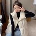 Women's Clothing Thickened Cotton Stuffed Vest Women's Thickened Quilted Vest Short Sleeveless Jacket Outerwear Loose Fit Casual Layering French Style_ecoleips.com