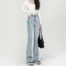 High-waisted Flared Jeans For Women, 2023 New Autumn Style, Stretchy, Slimming, Petite-friendly, Micro-flared Long Pants_ecoleips.com