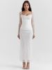 Mozision Elegant Sheer Long Sleeve Sexy Maxi Dress For Women Fashion Mesh Strapless Backless Club Party Sexy Long Dress New_ecoleips.com
