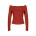 AD888 Fashionable And Unique Retro Spring/Autumn Beautiful Red Sexy Off-Shoulder Slim Fit Long Sleeve Women's T-Shirt_ecoleips.com