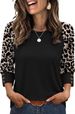 WIHOLL Womens Tops Summer 3/4 Sleeve With Buttons Dressy Casual Blouses Color Block Raglan Outfits Fashion Clothing 2026_ecoleips.com