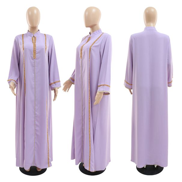 Women's Clothing XQY500062 jalabiya diamond ribbon loose big swing skirt musilm robe female_ecoleips.com